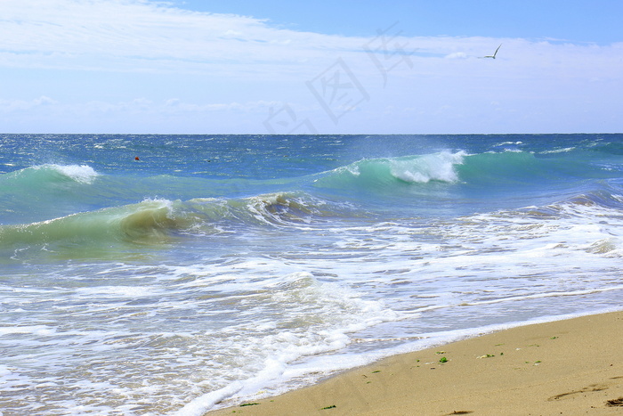 海滩海浪图片