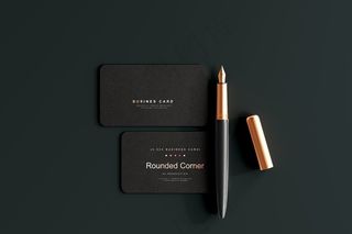 高端暗黑文具类文创VI样机模板