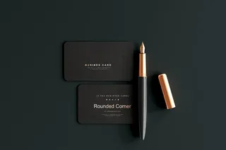 高端暗黑文具类文创VI样机模板