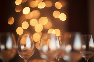 金色光圈光斑高脚杯酒杯背景