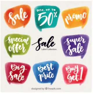 免抠促销语言气泡标签