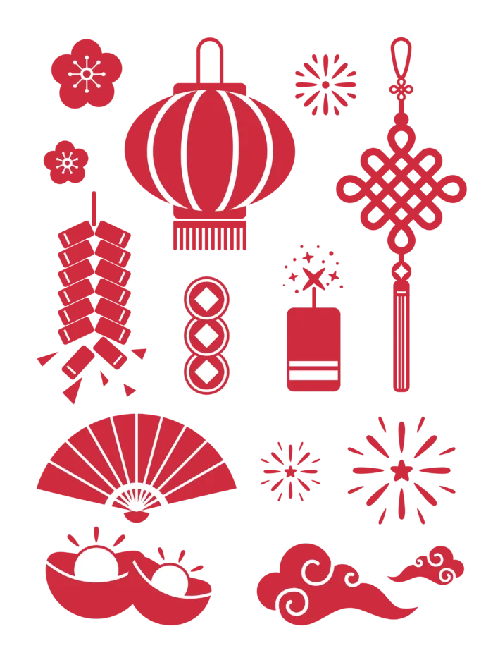 红色平安结中国结免扣素材