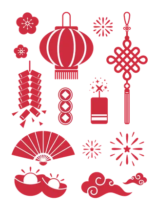 红色平安结中国结免扣素材