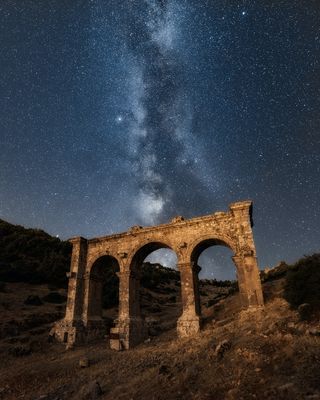 黑色星空摄影素材