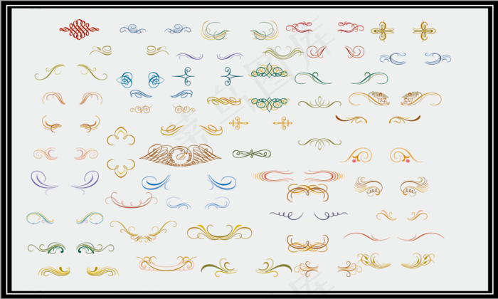 花边 花纹 角纹 装饰线条