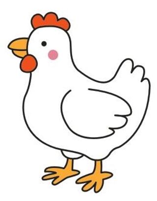 矢量卡通母鸡