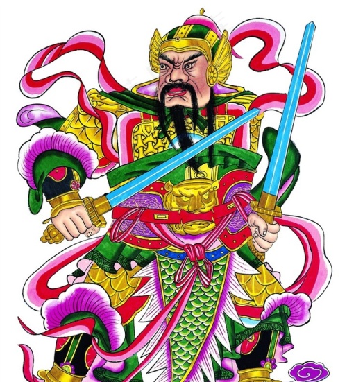 传统门神财神爷年画高清可商用图片