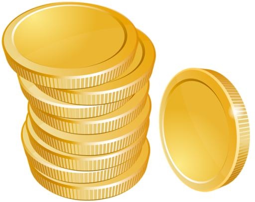 金币 PNG免抠(600x476)