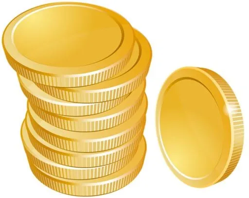 金币 PNG免抠(600x476)