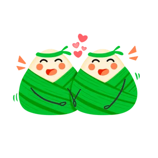 端午节粽子可爱表情免扣元素