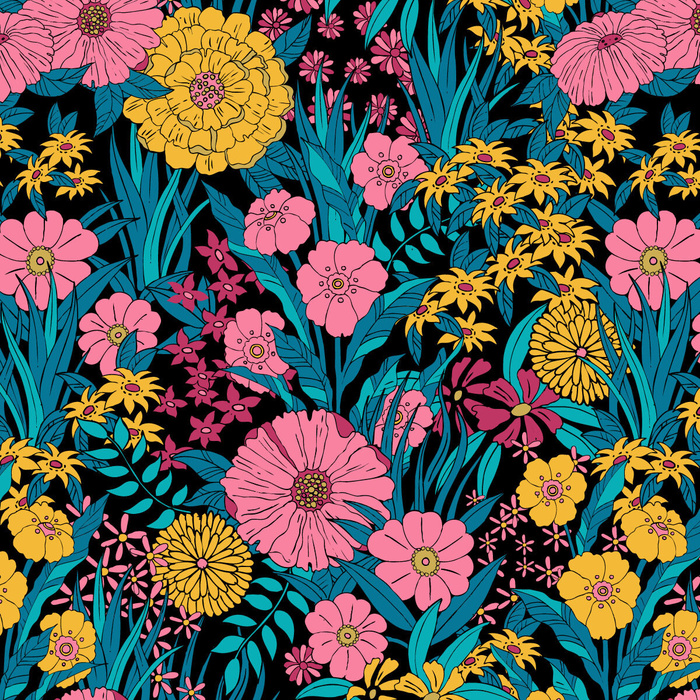 花卉唯美手绘花朵面料纹理手机壳布料面料印花服装矢量图案素材