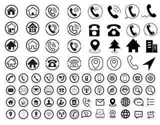 矢量名片信息小图标大全