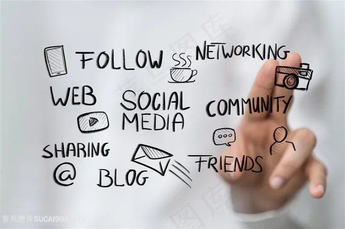 网络商务手绘图标