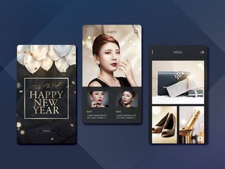 UI多页面包装展示手机APP交互界面样机长图概念PSD设计模板