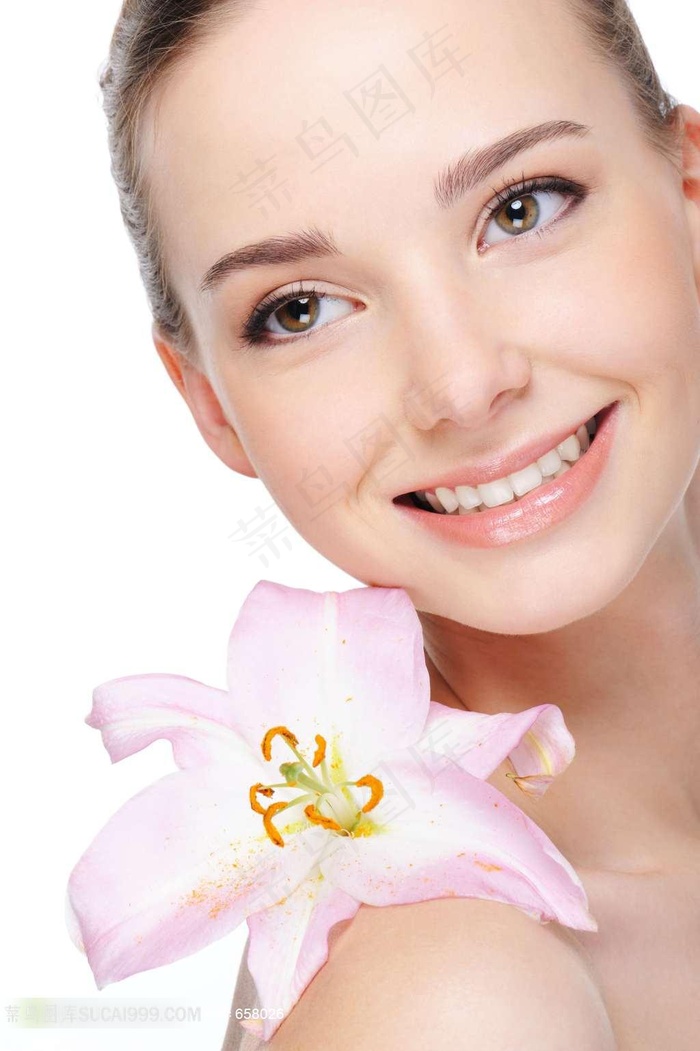 百合花美女模特