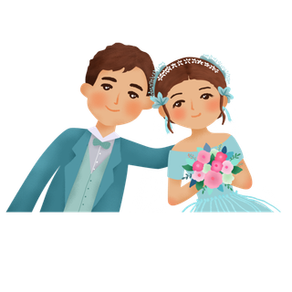 婚纱卡通人物婚礼白纱结婚婚纱摄影手绘