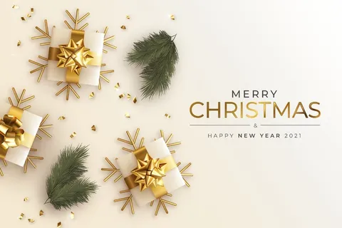 圣诞节圣诞树圣诞老人闪亮装饰电商促销折扣海报