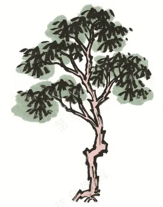 古树绘画jpg素材