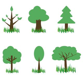 树木插画元素