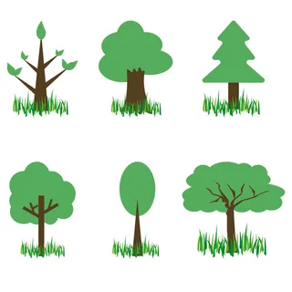 树木插画元素