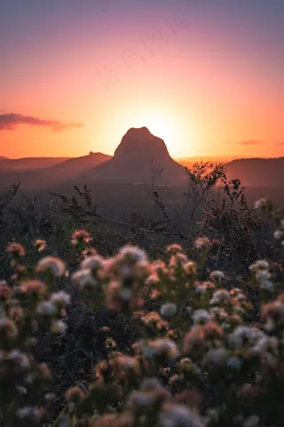夕阳西下黄昏美景图片