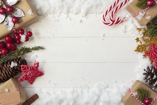 圣诞节垂直画幅场景圣诞装饰圣诞礼物盒(97)