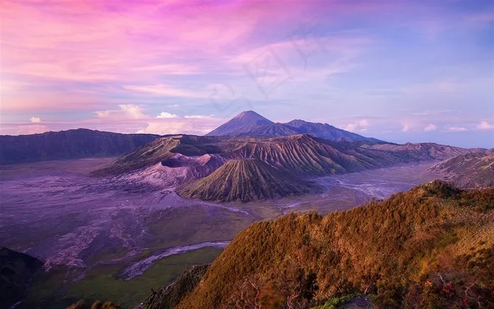 自然景观火山风景素材