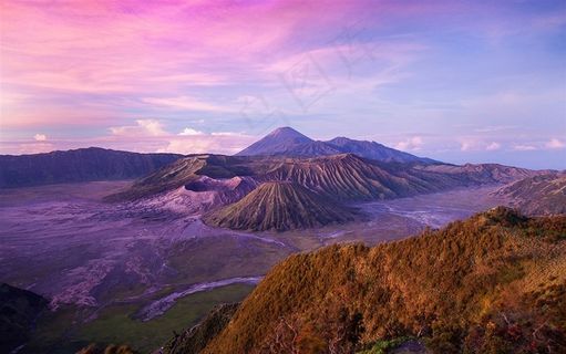 自然景观火山风景素材