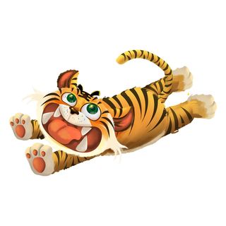 PNG免扣2022虎年新年春节元旦卡通老虎形象图片插画PSD设计素材