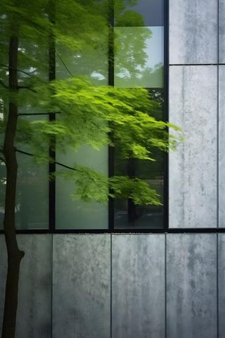 建筑园林树枝背景