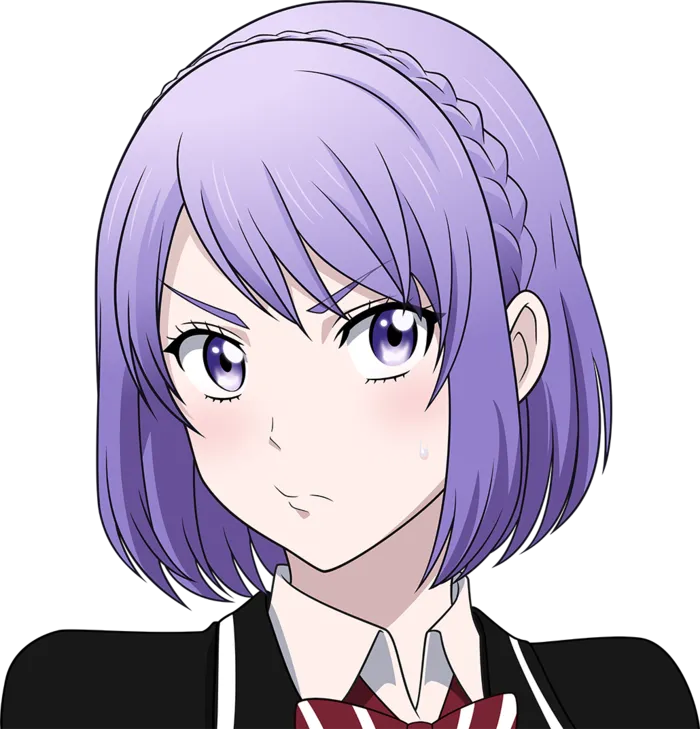 紫发女孩卡通人物头像