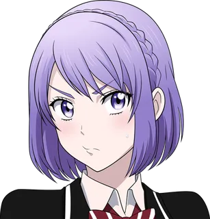 紫发女孩卡通人物头像