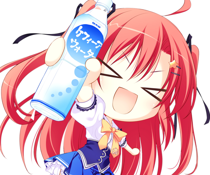 可爱喝汽水女孩素材卡通简笔