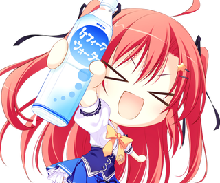 可爱喝汽水女孩素材卡通简笔