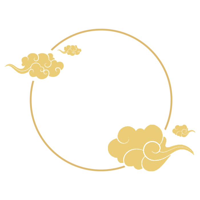 中国风中式传统祥云图案国潮古风边框云纹装饰元素PNG免抠素材图