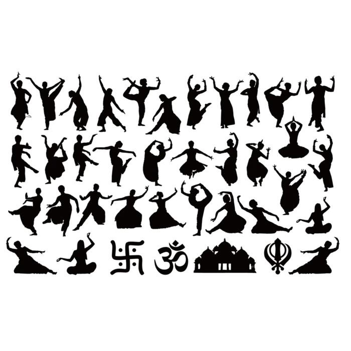 舞蹈剪影卡通
