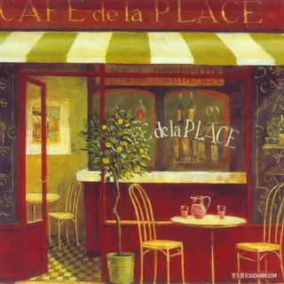 餐厅桌子高清油画