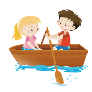 划船卡通人物