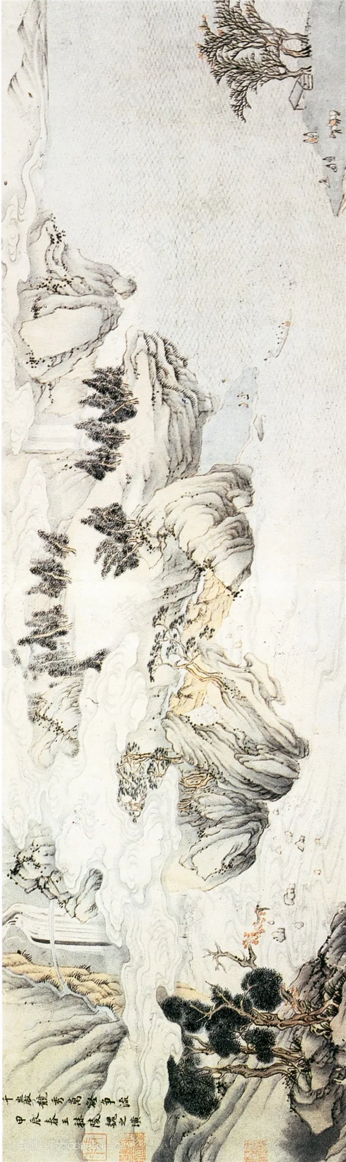 中国风界画千岩竞秀图b