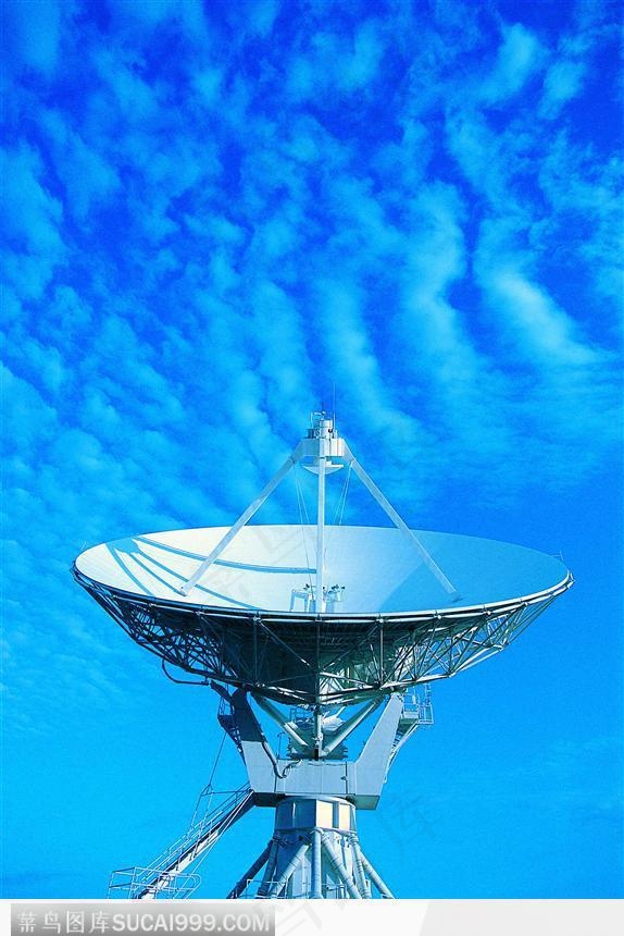 雷达站 蓝天 白云