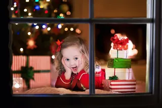圣诞节装饰窗户门冬天新年装饰室内外场景(25)