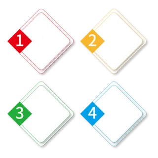 彩色立体标签流程图