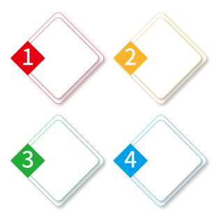 彩色立体标签流程图