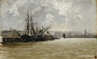 卡洛斯·德鲁恩港风景画油画