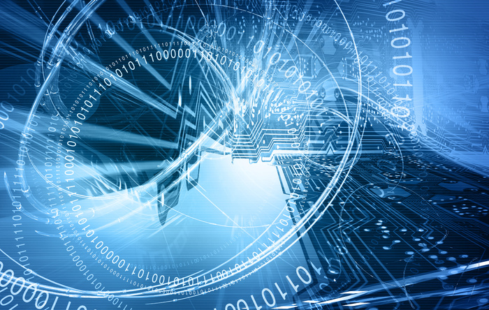 商务蓝色信息数码高科技创意背景