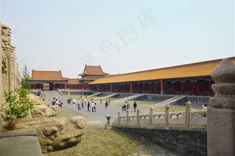 故宫蓝天白云图片素材