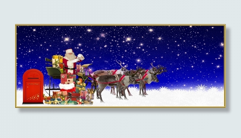 圣诞节雪花装饰风景