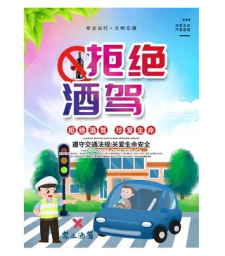 交通安全拒绝酒驾海报