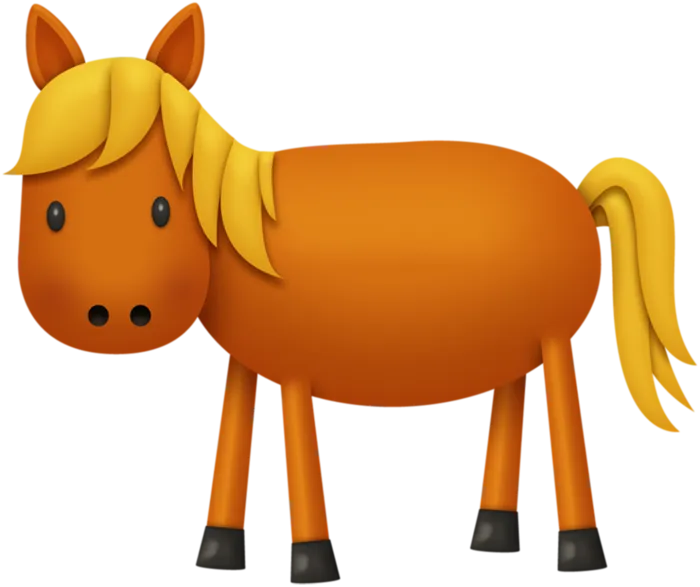 马匹卡通简笔现代农业