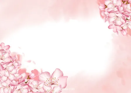水彩粉色桃花背景